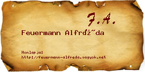 Feuermann Alfréda névjegykártya